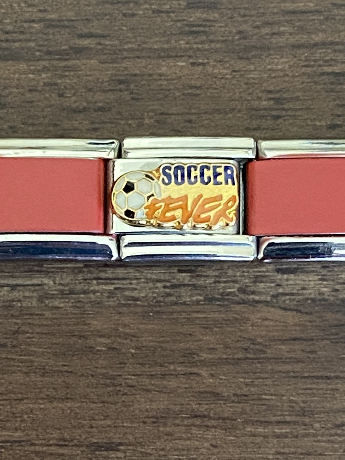 18 Charm I ❤️ Soccer / Soccer Fever / Ready To Wear Italian Charm Bracelet New