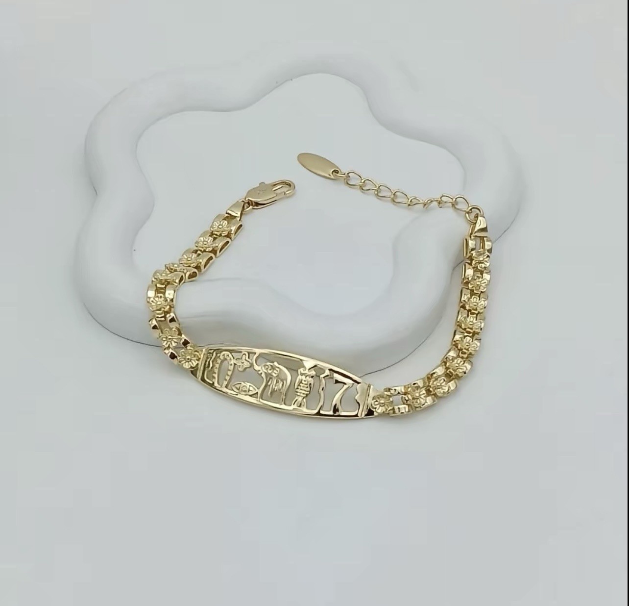 14K Gold Fill 7 Power Bracelet Good Luck Energy Protection Everyday bracelet
