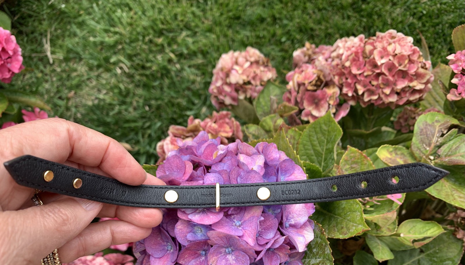 Louis Vuitton Monogram Blooming Leather Bracelet Gold Flower
