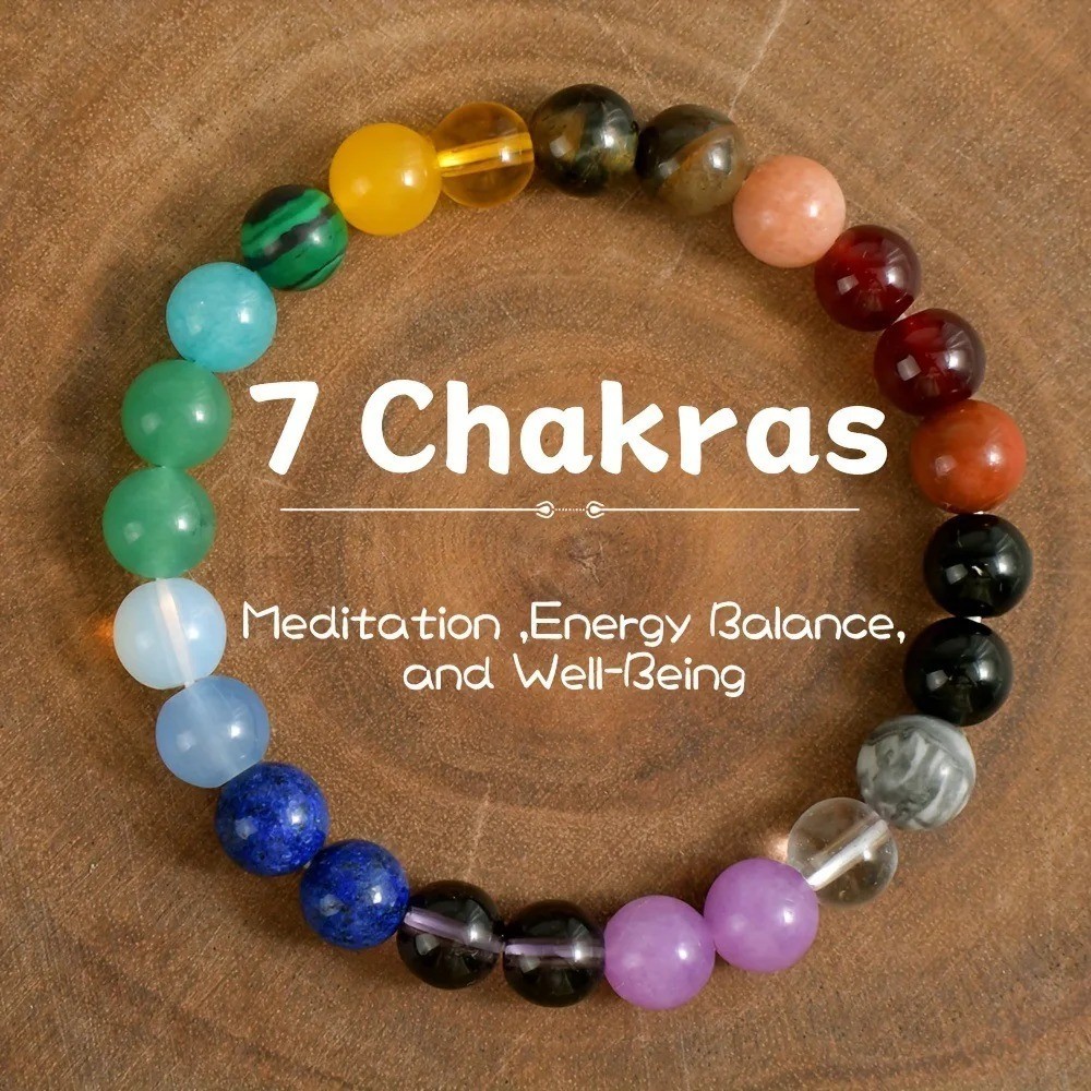Chakra Bracelet Natural Healing Anxiety Gem Stone Reiki Jewellery