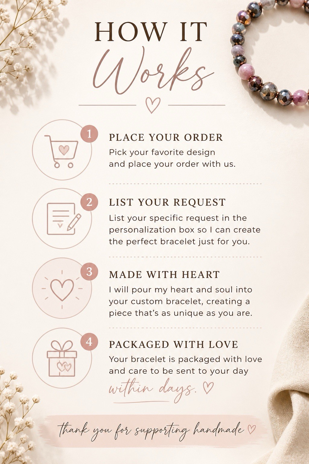 Bracelet Gift | Mom Wife Daughter Granddaughter Friend | Birthday | Anniversary
