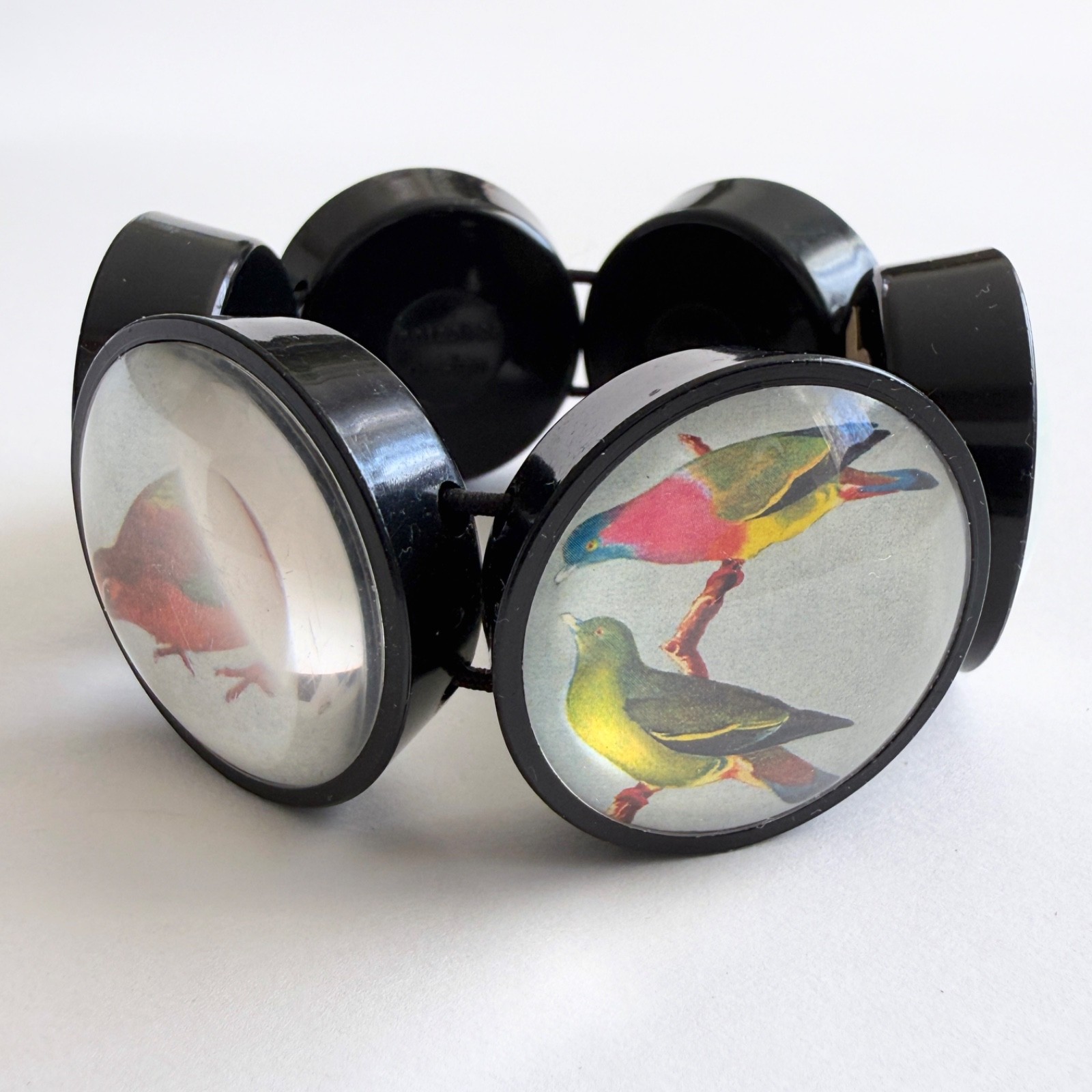 Hotcakes Resin Chunky Domed Bubble BIRD Stretch Bubble Bracelet