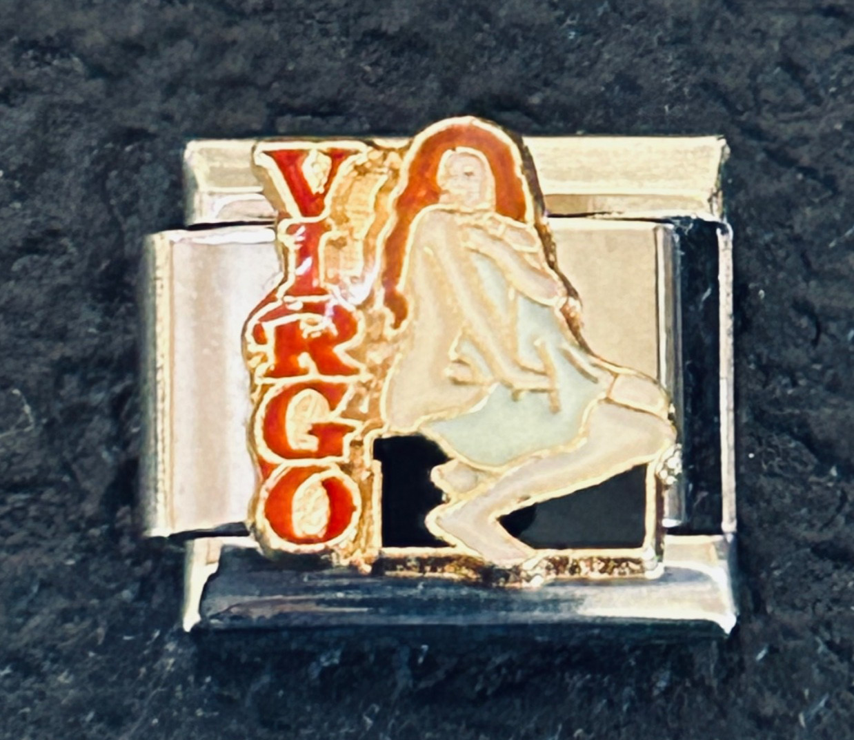 VIRGO ITALIAN CHARM BRACELET LINK 9MM STAINLESS STEEL NEW