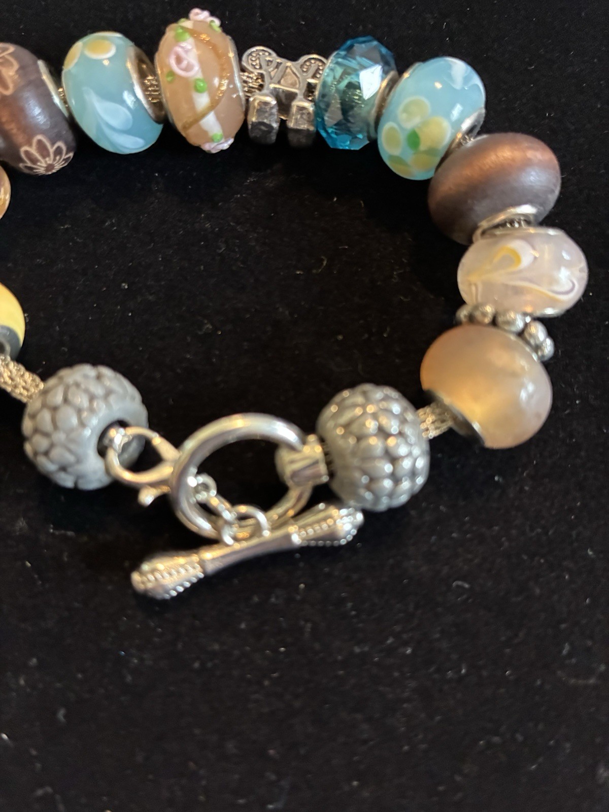 Murano glass charm bracelet
