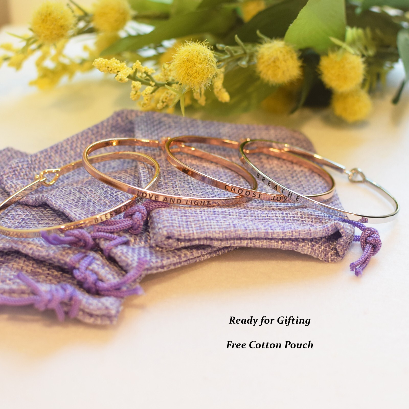 GOD SAID YES YOU CAN | Inspired Message Engraved Simple Bangle | SILVER