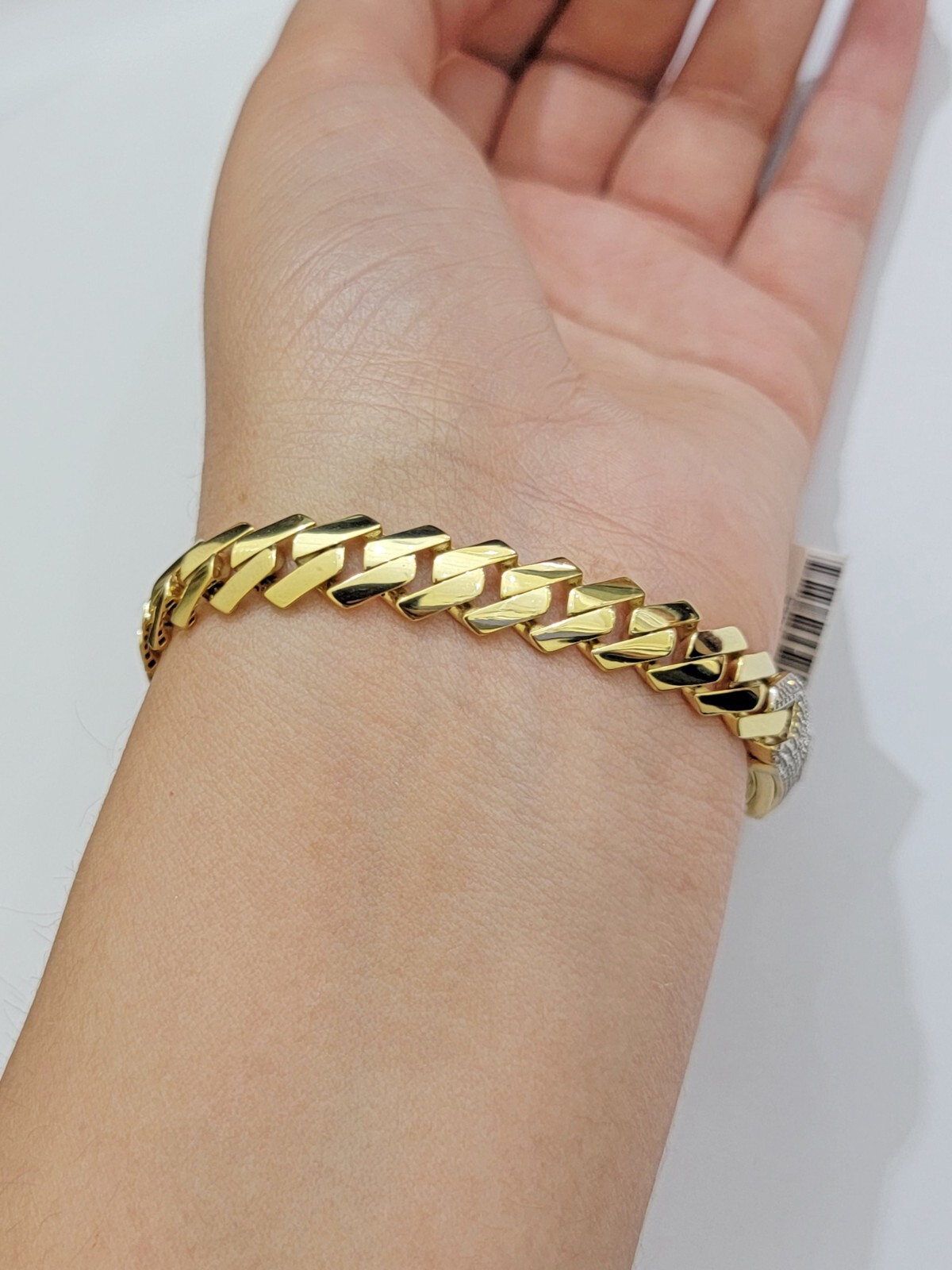 Real 10k Yellow Gold Bracelet 8 Inch Royal Monaco Cuban Link 9mm Mens Box Clasp