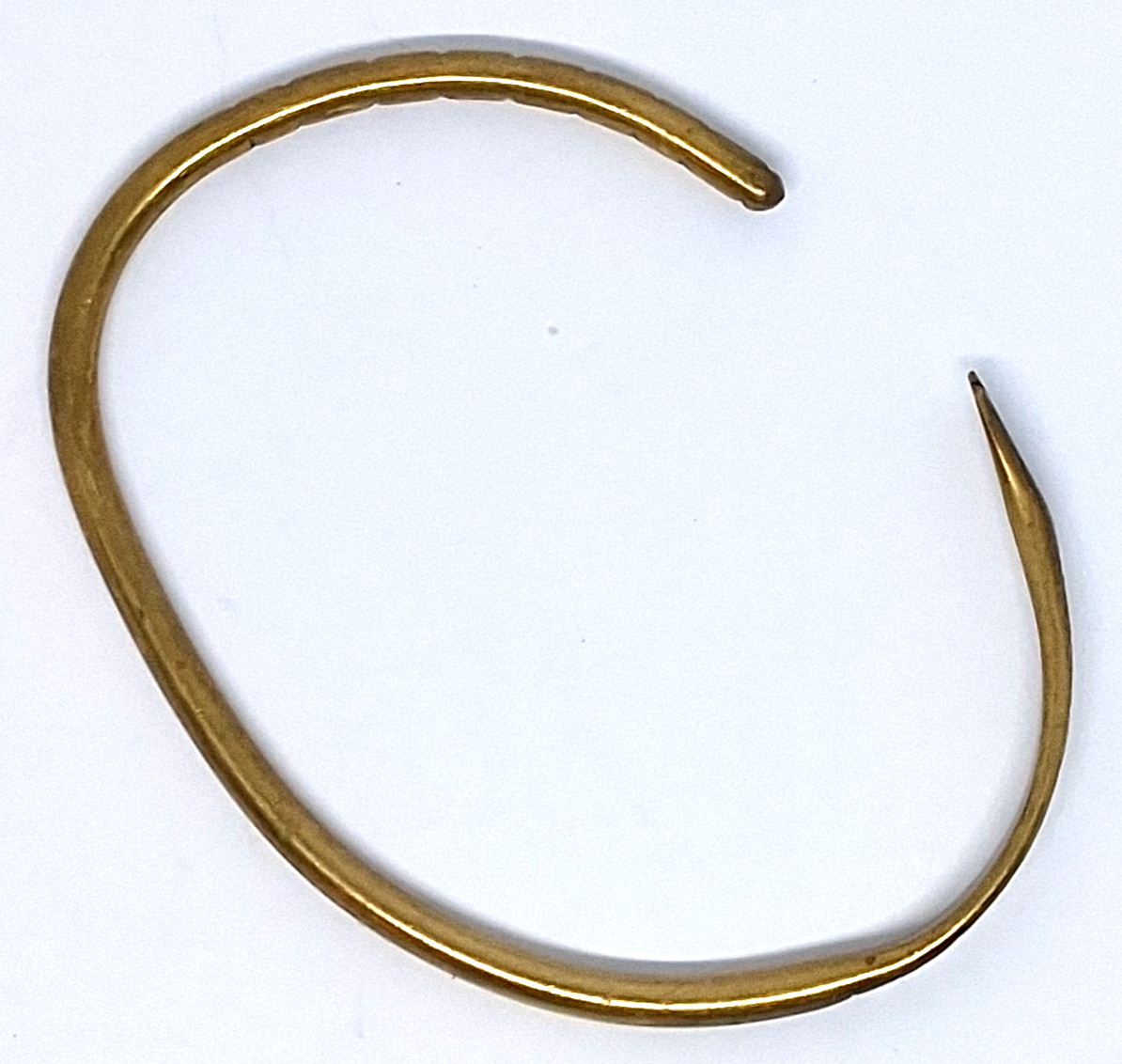 Two Vintage Brass Bangle Bracelets Size 5 Inch and 6 Inch