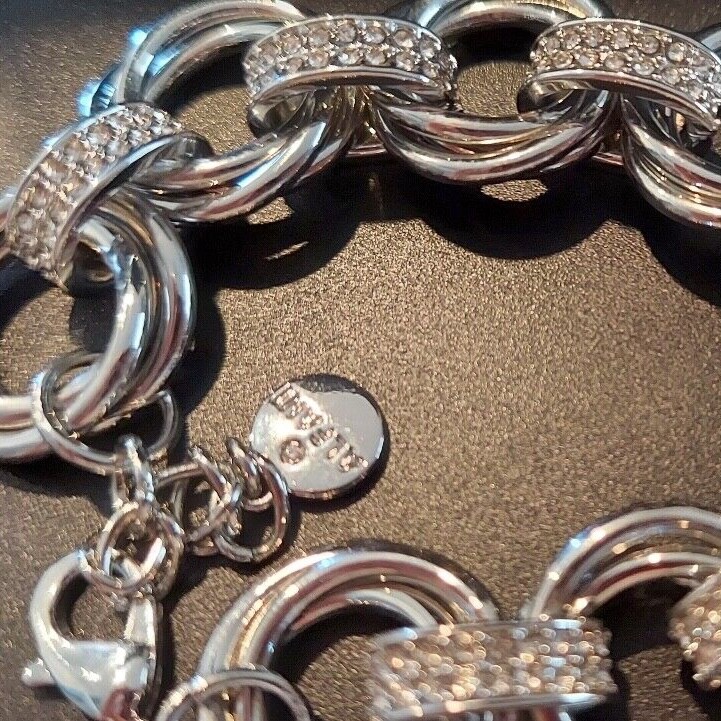 Alfani Bracelet Silver Crystals Classic Dress Up Casual Fashion Jewelry