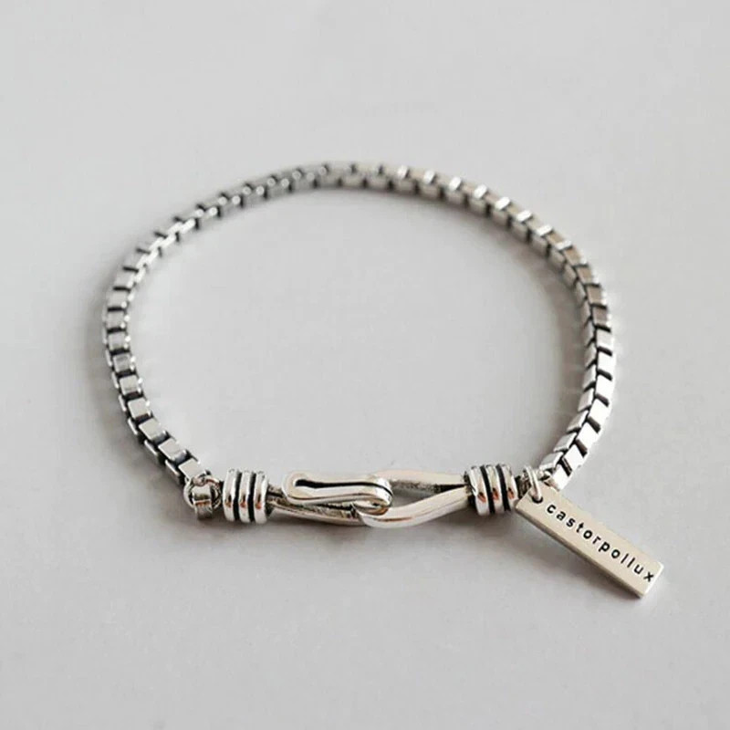 New Women’s 925 Sterling Silver Beads Handmade Retro, Geometric, Bracelet Gift..