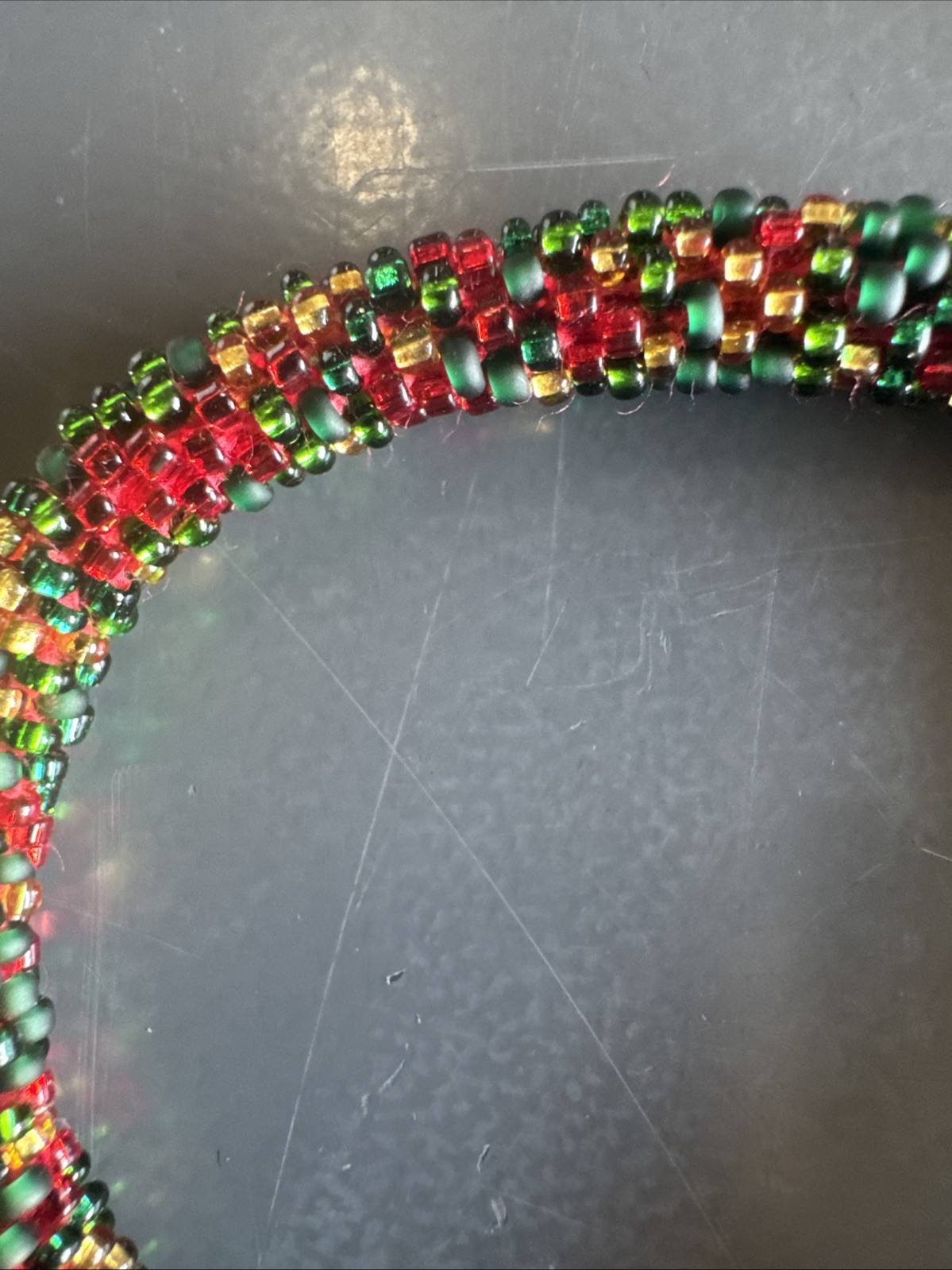 Aid Through Trade Roll-On® Bracelet “Nutcracker Speckled” Glass Beads ~Nepal~