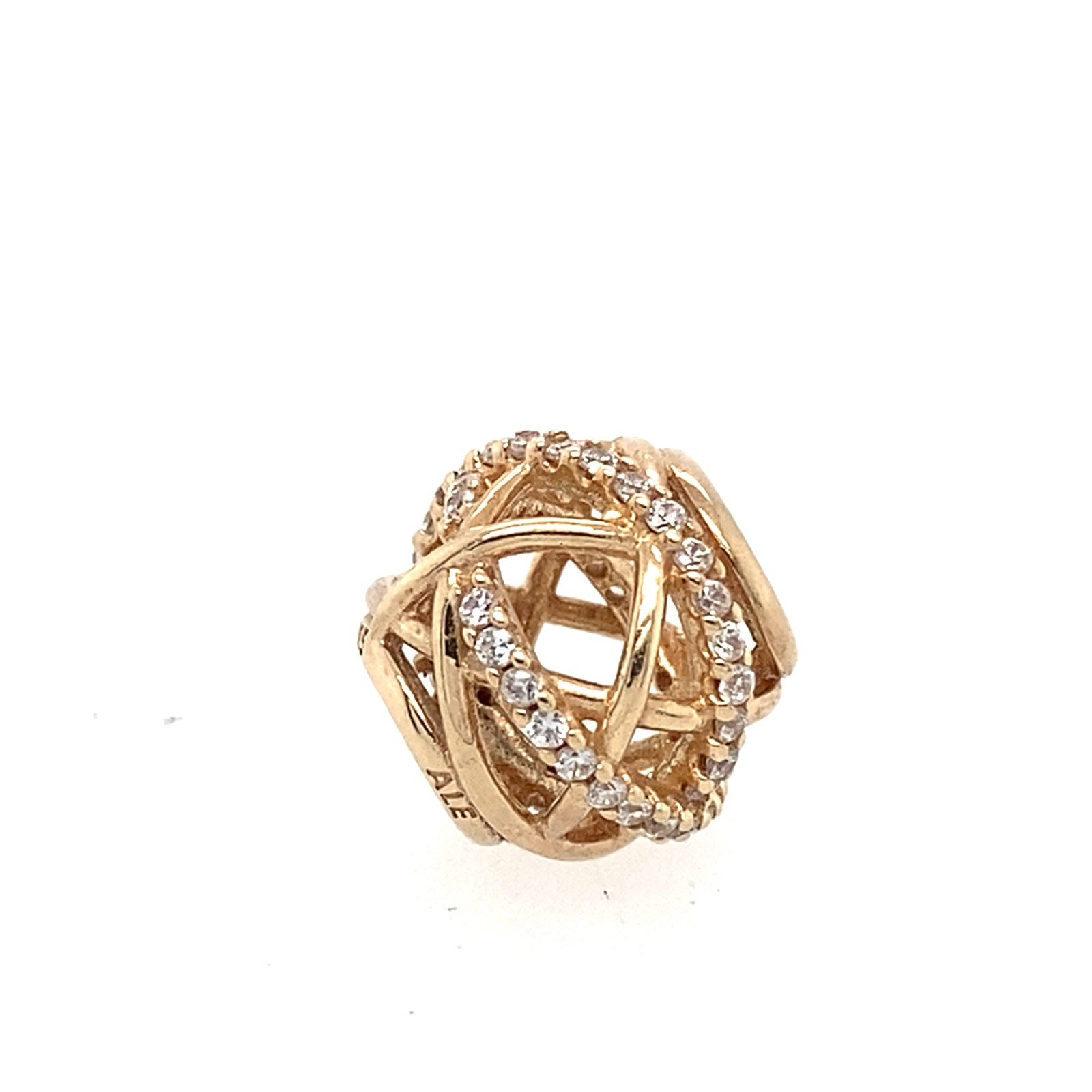 PANDORA 14K Yellow Gold Galaxy Openwork Charm Bead 750827CZ