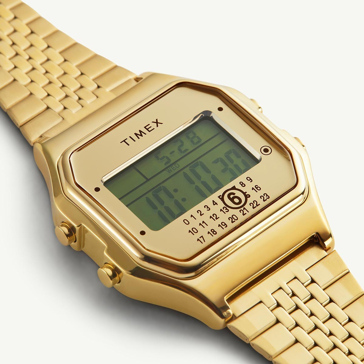 Timex x MM6 Maison Margiela Limited Edition Gold Watch & Bracelet Set TWG067500