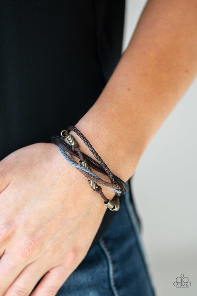 Forest Front Runner Brown Urban Pull Tie Bracelet