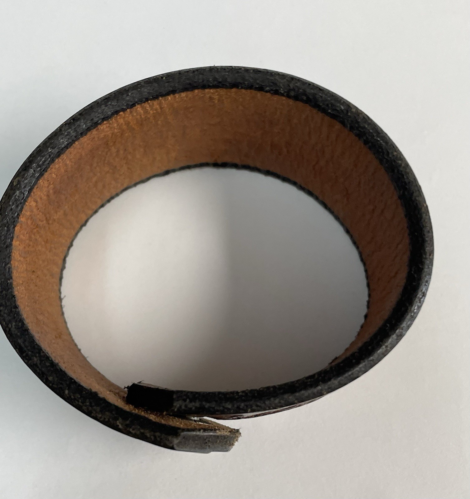 Western Womens Bracelet 8.75 X 1.50 in Tooled Leather Brown Floral Snap