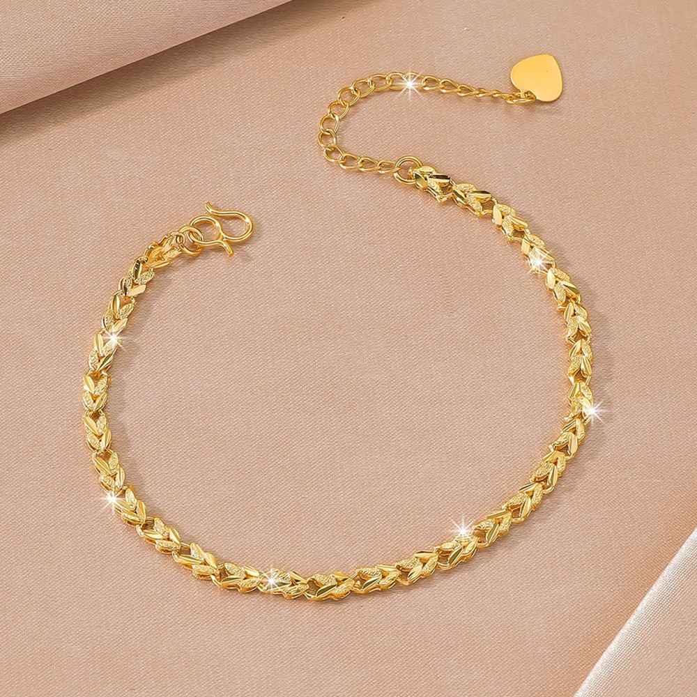 22K 23K 24K Thai Baht Yellow Gold Women’s Bracelet