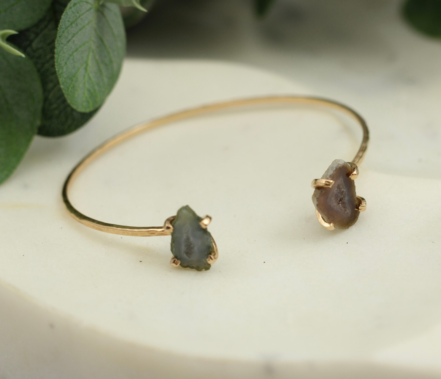 Double Mexican Tabasco Geode Open Cuff | Roost for Aureus + Argent | MSRP $120