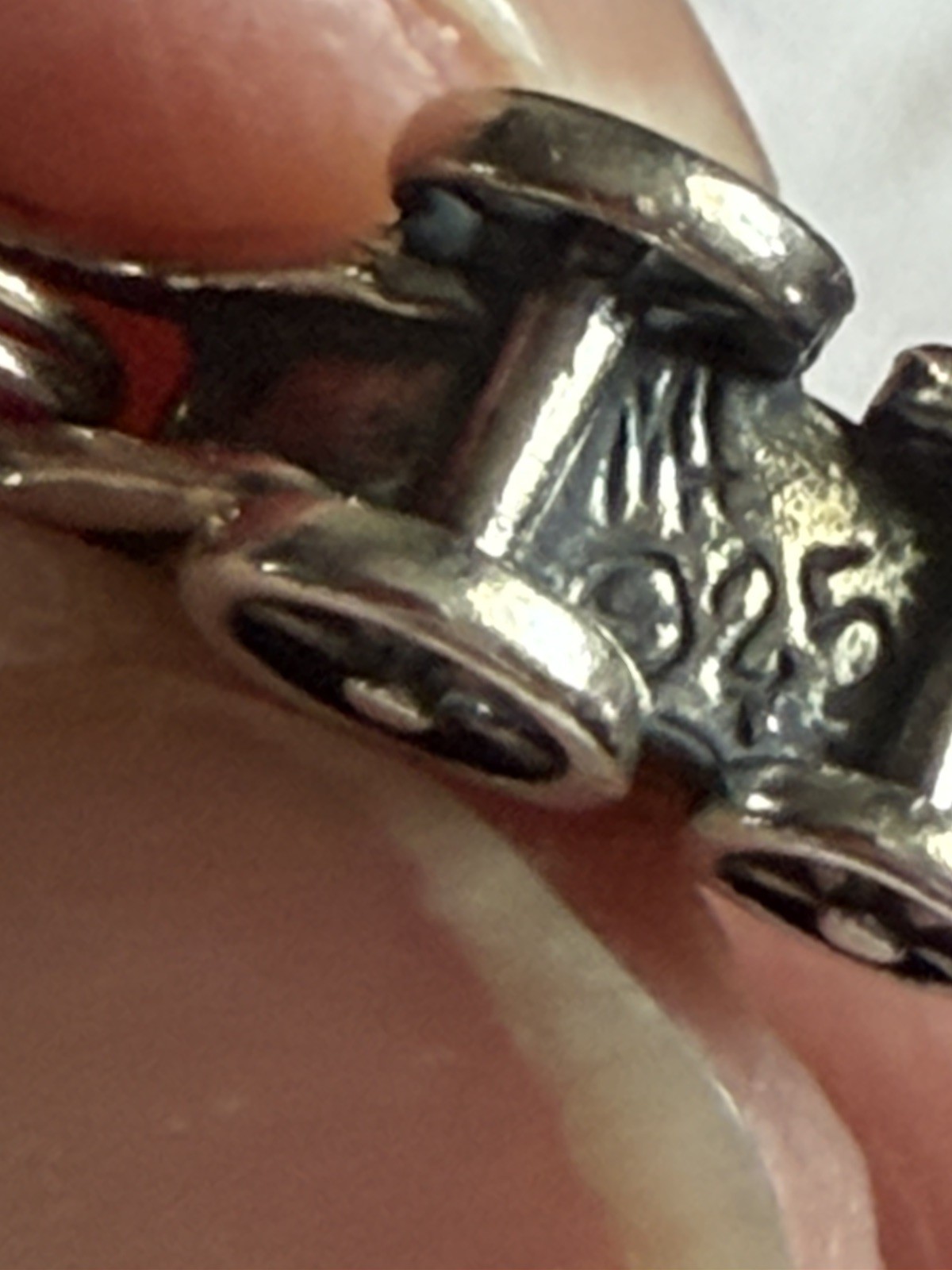 Sterling Silver Oxidized Small Baby Carriage Charm pendant 2.31 gms stamped 925