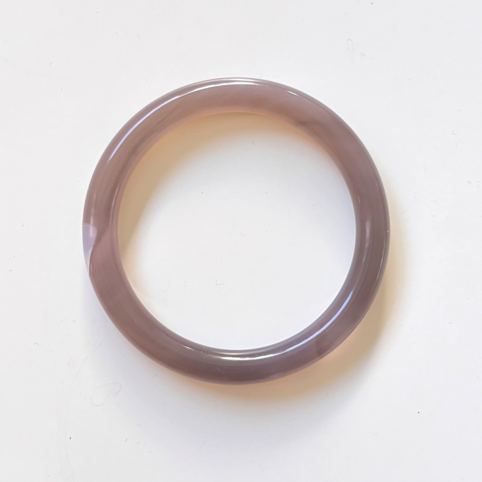 53mm Natural Purple Lace Agate Carnelian Bangle Banded Crystal Healing Bracelet