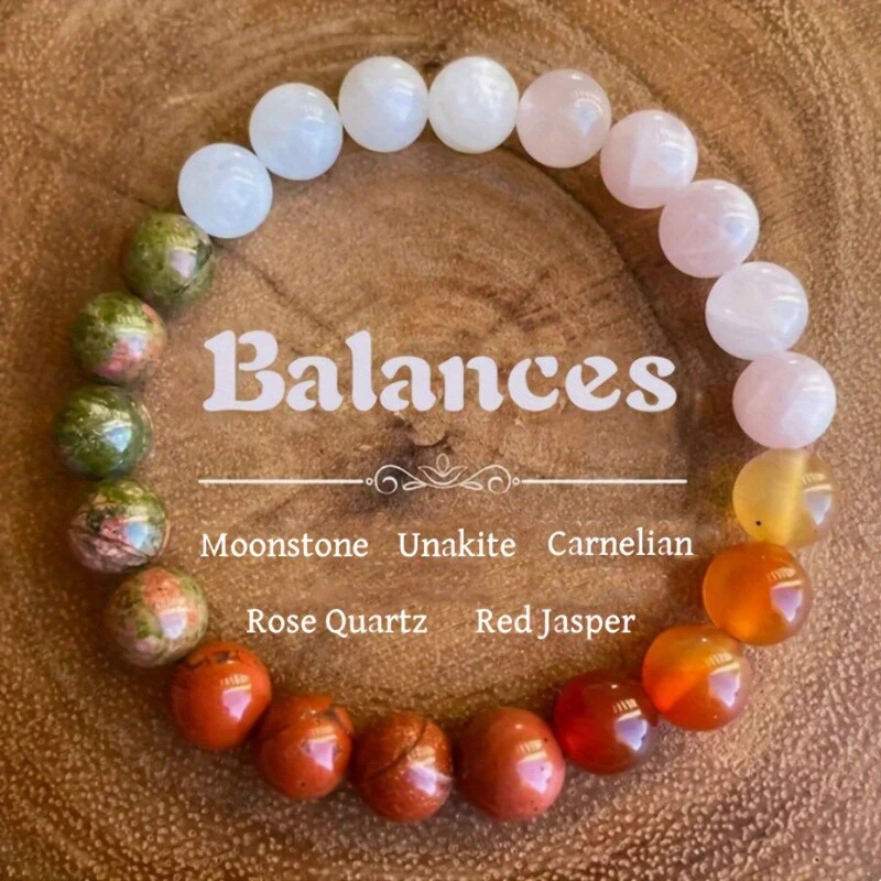 Natural Stone Beaded Bracelet Women Men For Bringing Luck Money Health Bangle