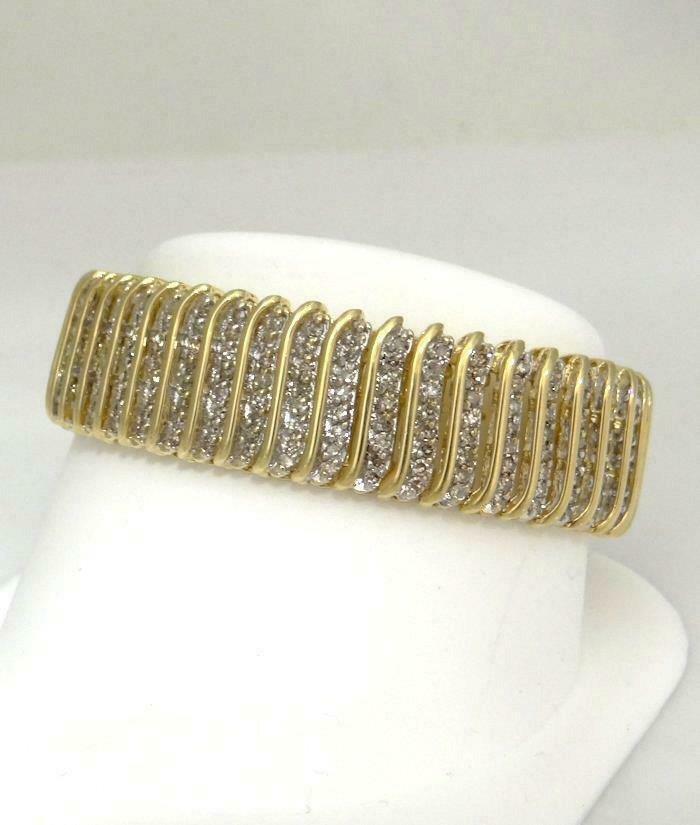 10Ct Round Lab Created Diamond Link Tennis Bracelet 14K Yellow Gold Plated