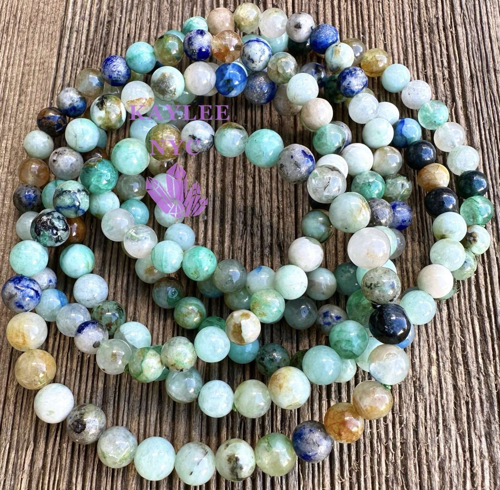 Wholesale 6 Pcs Natural Fynchenite 6mm 7.5” Crystal Stretch Bracelet