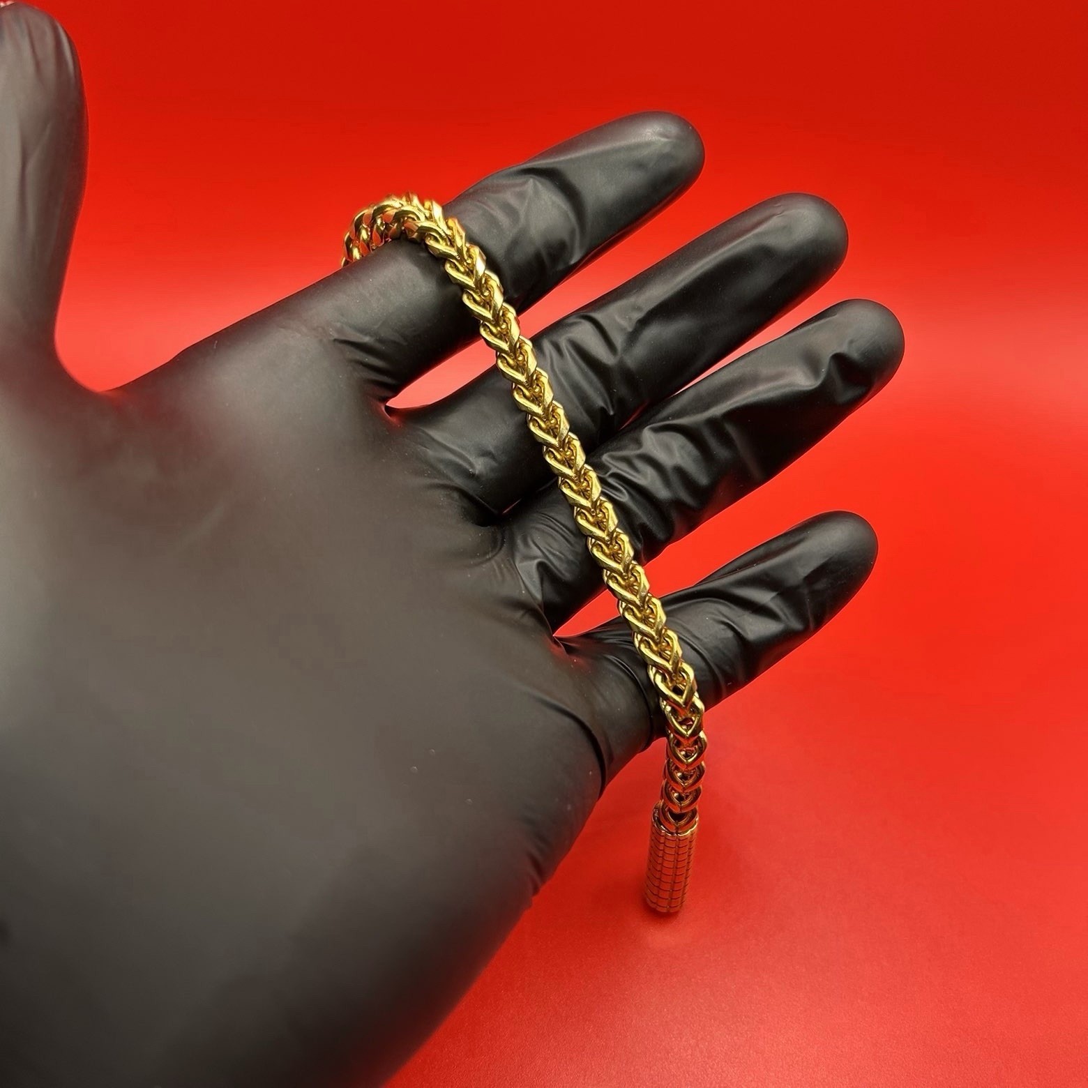 Gold Franco Bracelet 6mm (7.5”) | 14K Plated | Waterproof & Durable