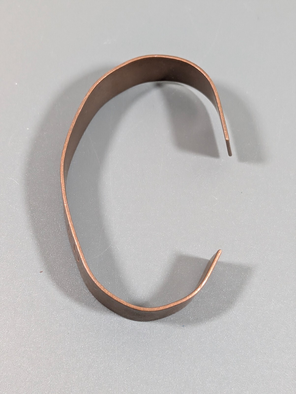Artisan Copper Starry Eyed Stamped Cuff Bracelet 6 inch