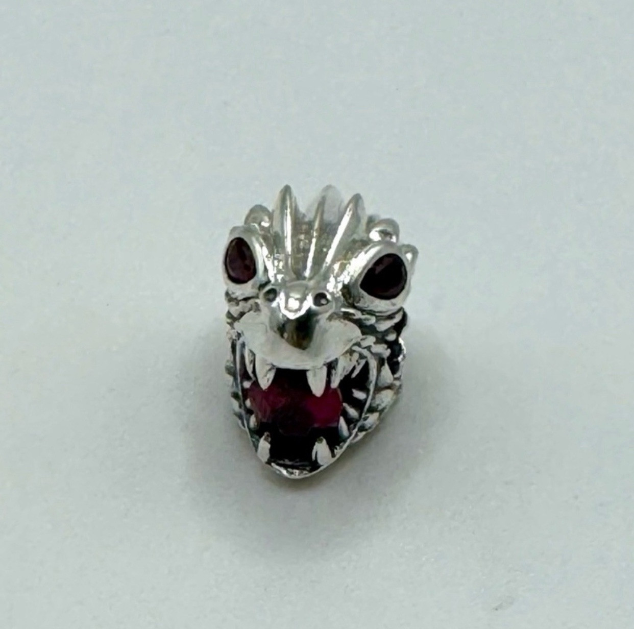 NEW Genuine Pandora S925 Game Of Thrones Red CZ Dragon Head 793141C01 Charm