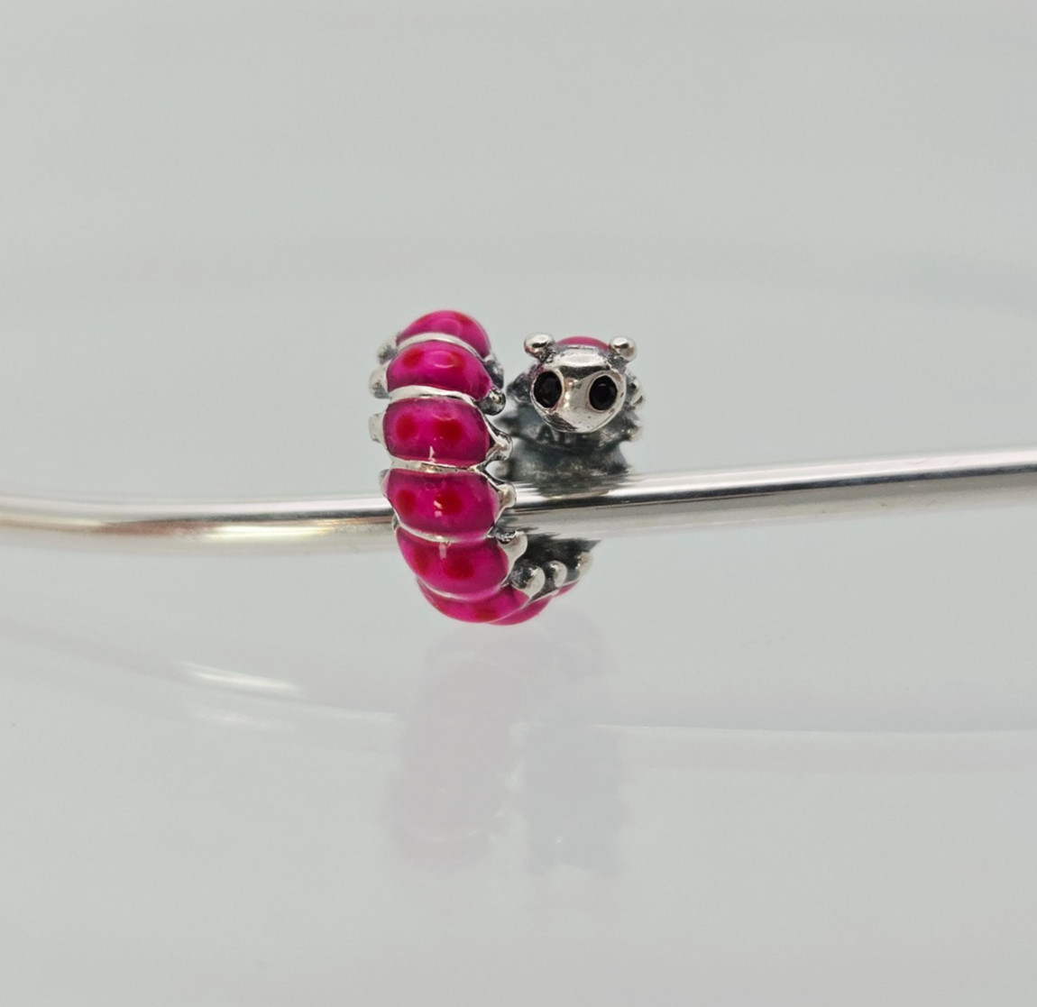 Authentic Pandora Silver Cute Curled Caterpillar Charm