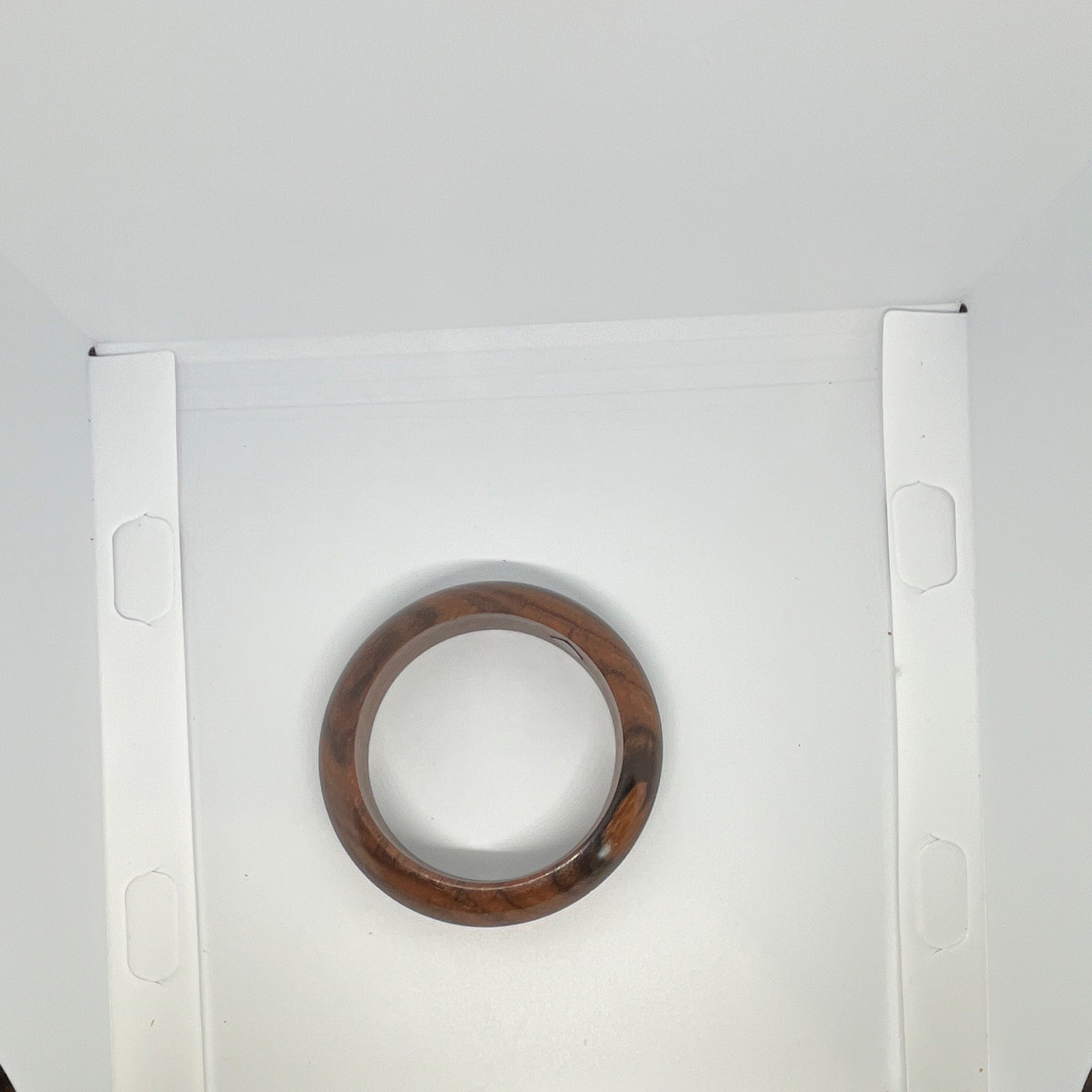 Brown Wood Bangle Bracelet, Round Shape, No Main Stone, No Secondary Stone