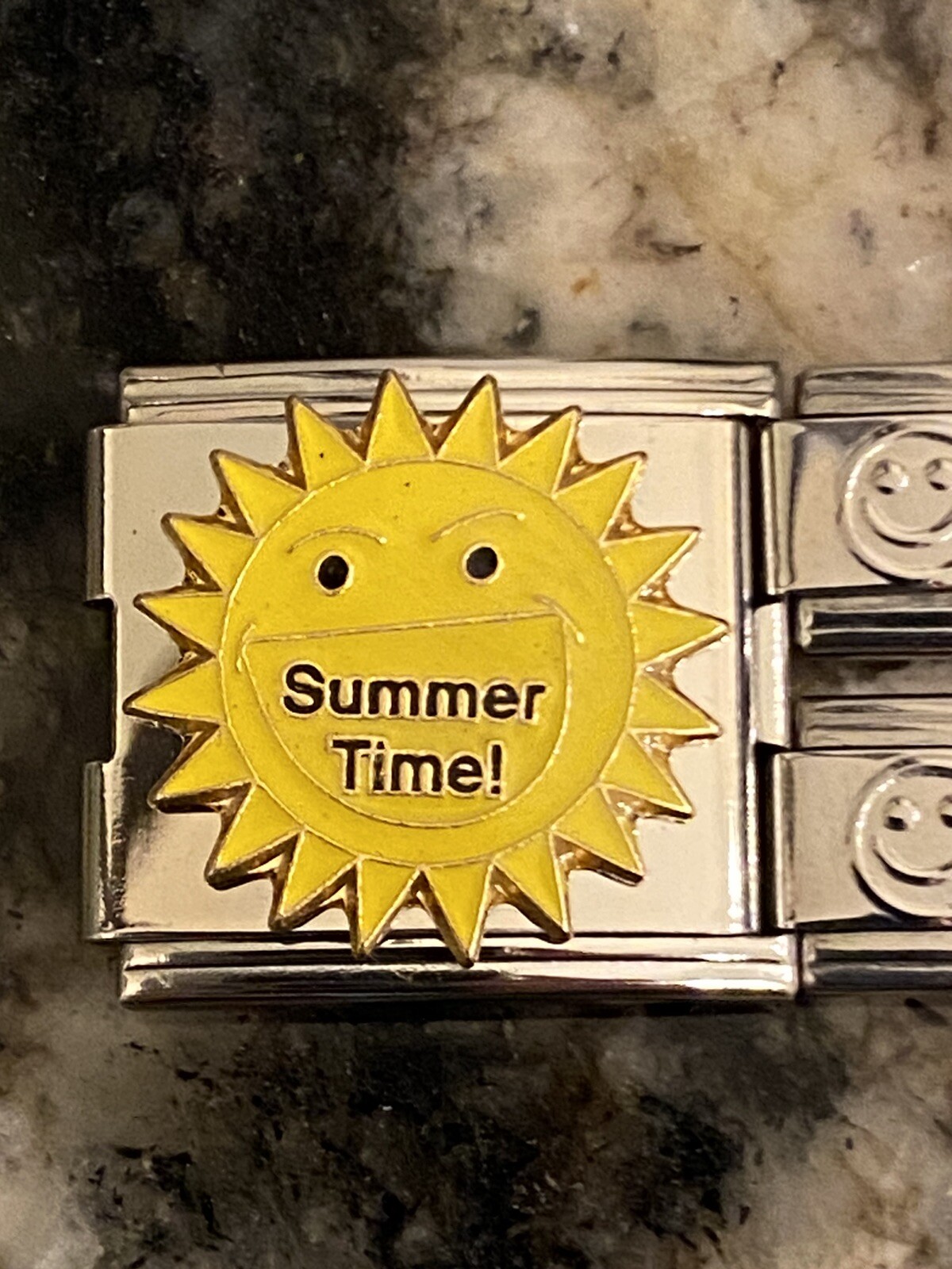 9mm & 18mm Summer Sun Italian Charm Bracelet New