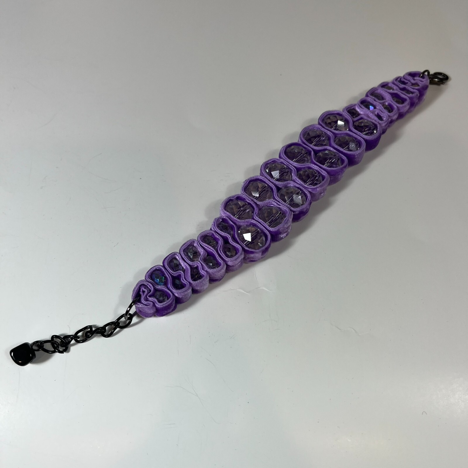 Unique Handmade Crystal Bracelet Prom Option colors: Brown, Green, Purple, Gray