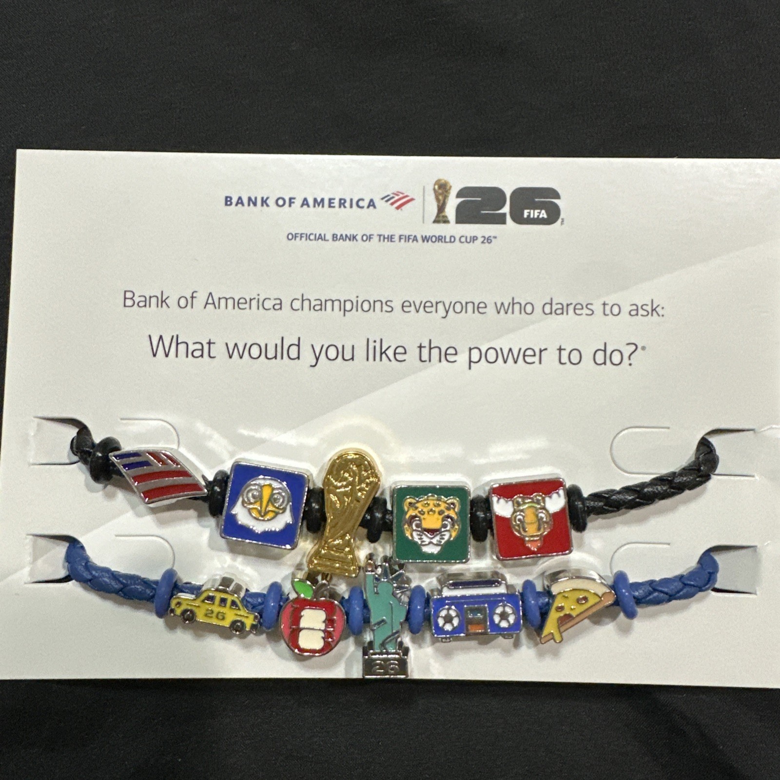 2026 FIFA World Cup Bank of America Charm Bracelets (2) New York City Exclusive