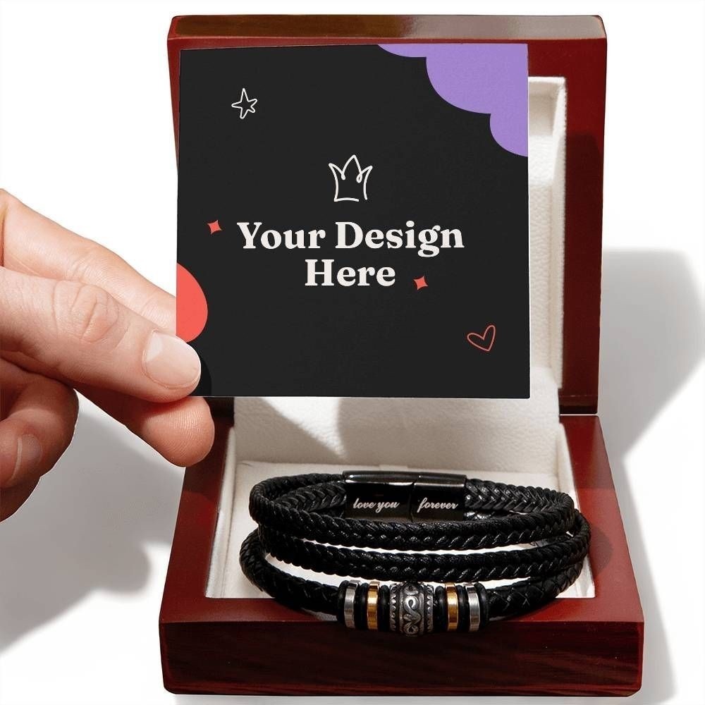 Son Husband Boyfriend Grad Gift Bracelet ” love you forever ” With Luxury Box
