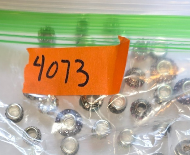 Lot of 28 European Charm Beads Dangle Rhinestone Enamel Silver Tone Bracelet Mix