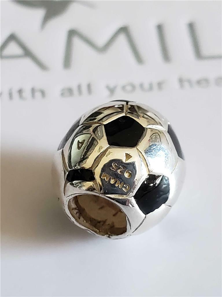 New Chamilia SOCCER BALL Sterling Bead NA-48 $35 “FOR YOUR SOCCER GIRL or MOM!”