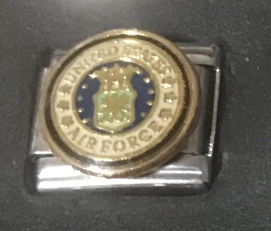 United States Air force Enamel WHOLESALE ITALIAN CHARM 9MM K52