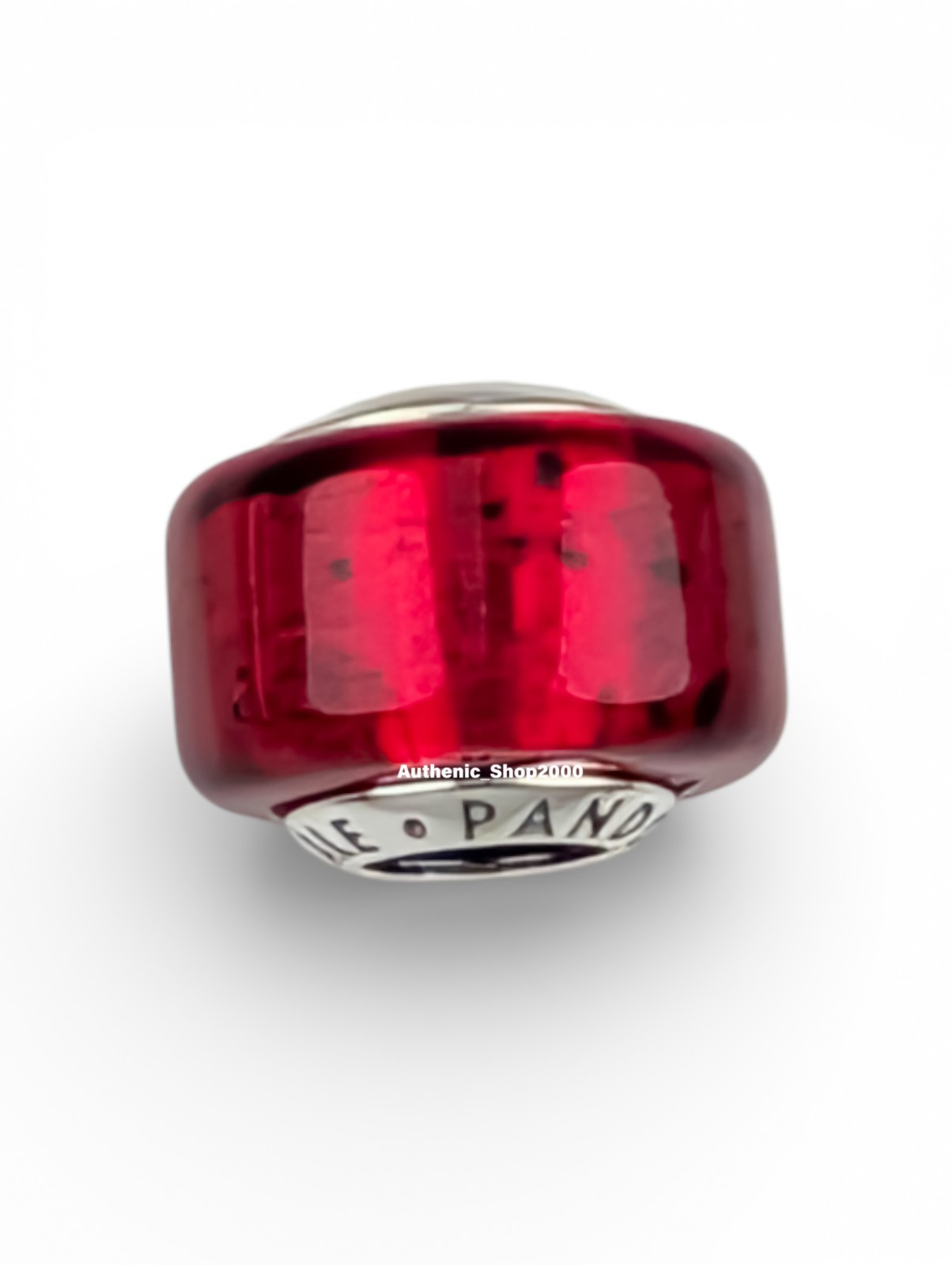 New 100% Authentic PANDORA 925 Ale Silver Red Murano Glass Charm 794425C00