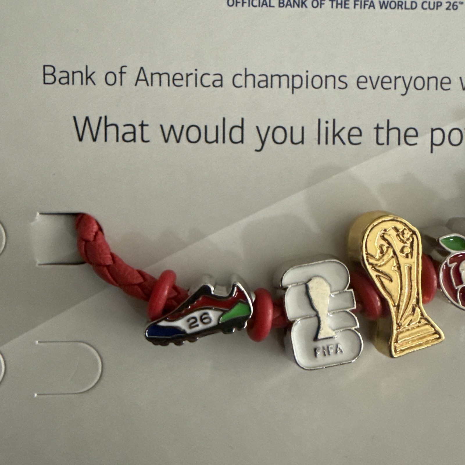 ✅FIFA Bank of America World Cup 26 NYC EXCLUSIVE Bracelet⚽️ SMALL