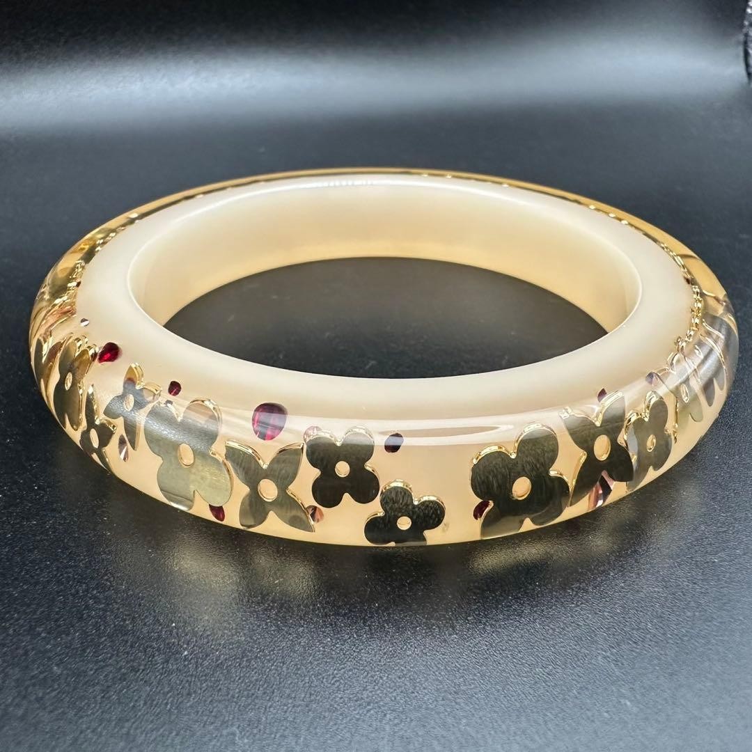 Louis Vuitton Berg Inclusion Resin Clear Bangle Bracelet Women’s Accessories