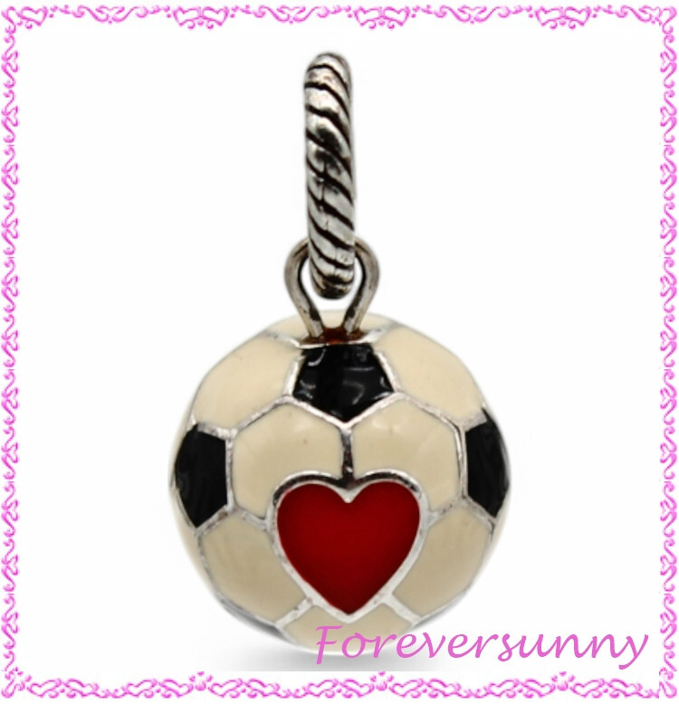 Brighton Soccer Heart Sports Charm