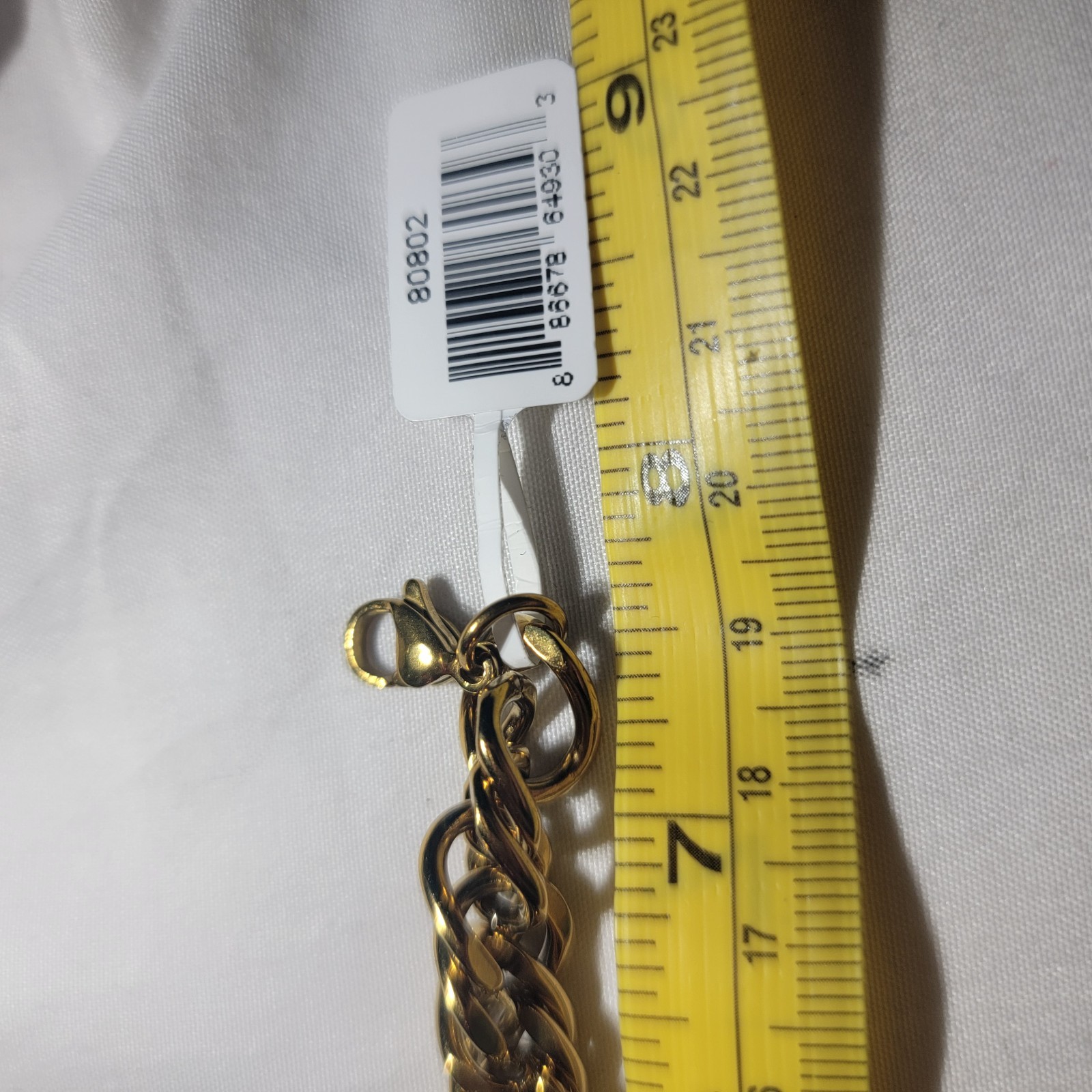 Invicta Elements Gold Collection Cuban Link Bracelet | Unisex Model 80802 New