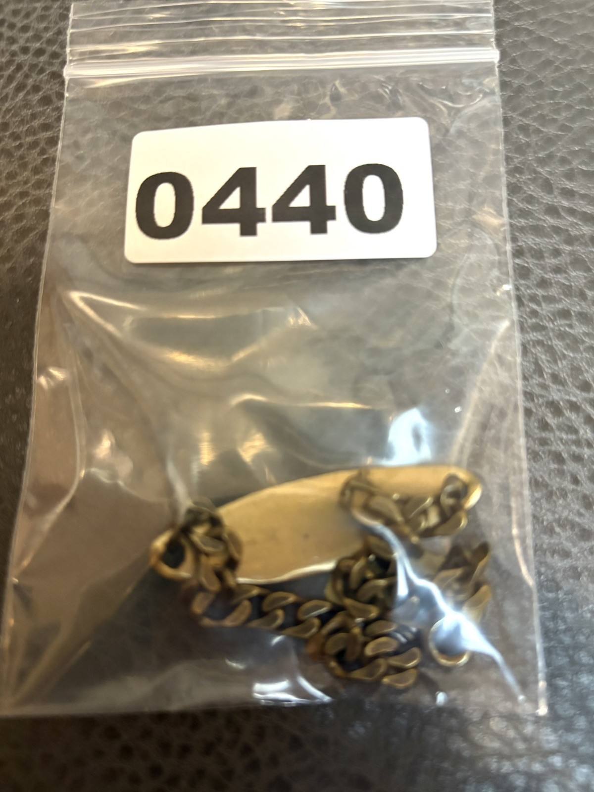 MARISA MASON Brass Tone ID BRACELET CURB CHAIN W/TAGS