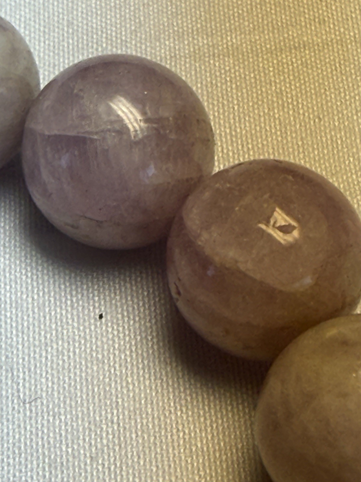 Large Lavender Pink Natural Stone Bead Stretch Bracelet 15-16mm Round Beads
