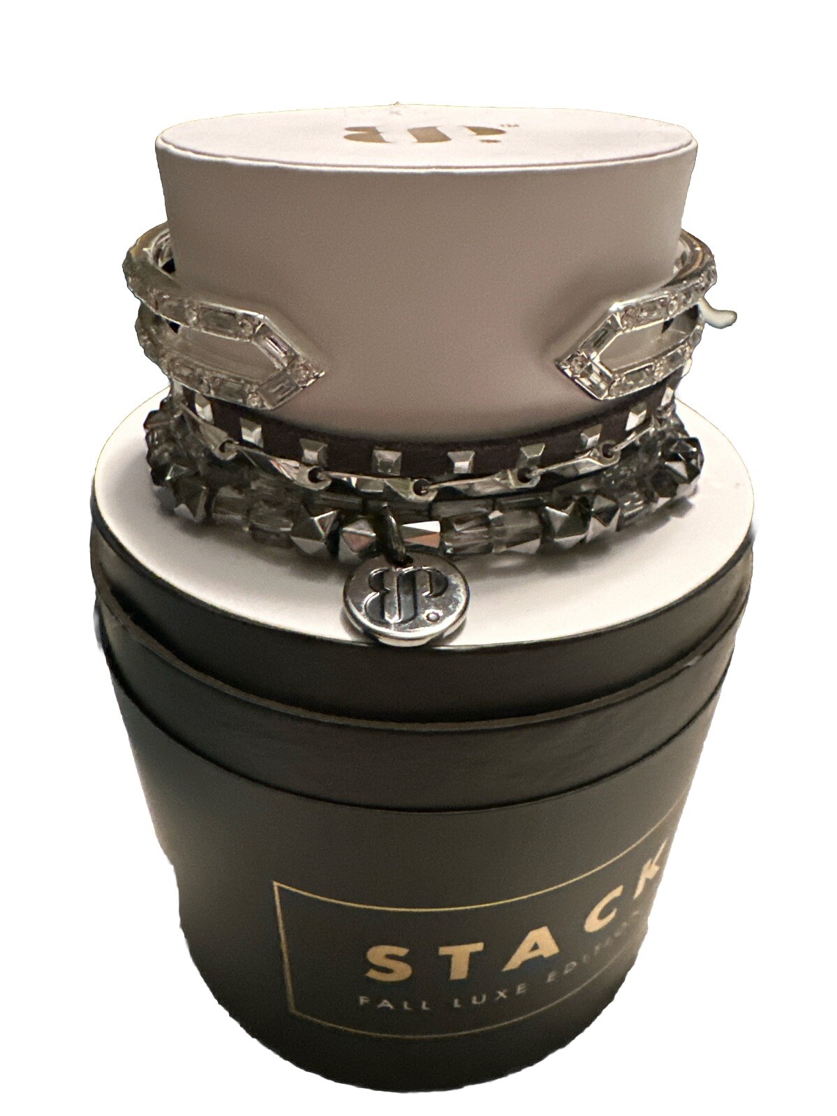 Bomb Party Fall Luxe Stacks ‘All Roads Point To Yes’ RBP7847 Hematite Silver
