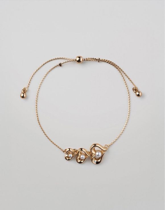 Avon Pearly Heart Trio Pull-Cord Bracelet New