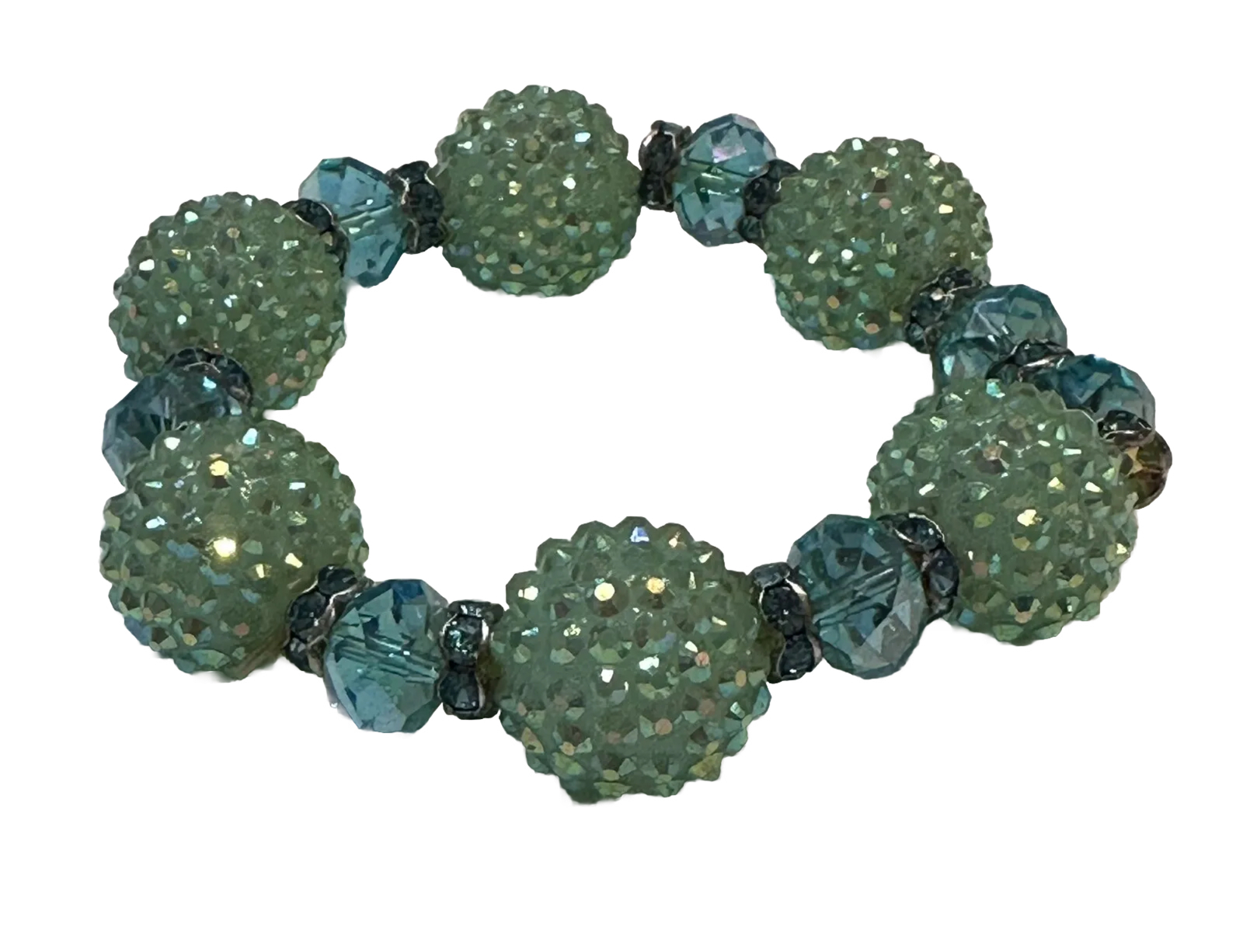 Bracelet Beads Women 💚🩵💚🩵 Stretch Elastic Band