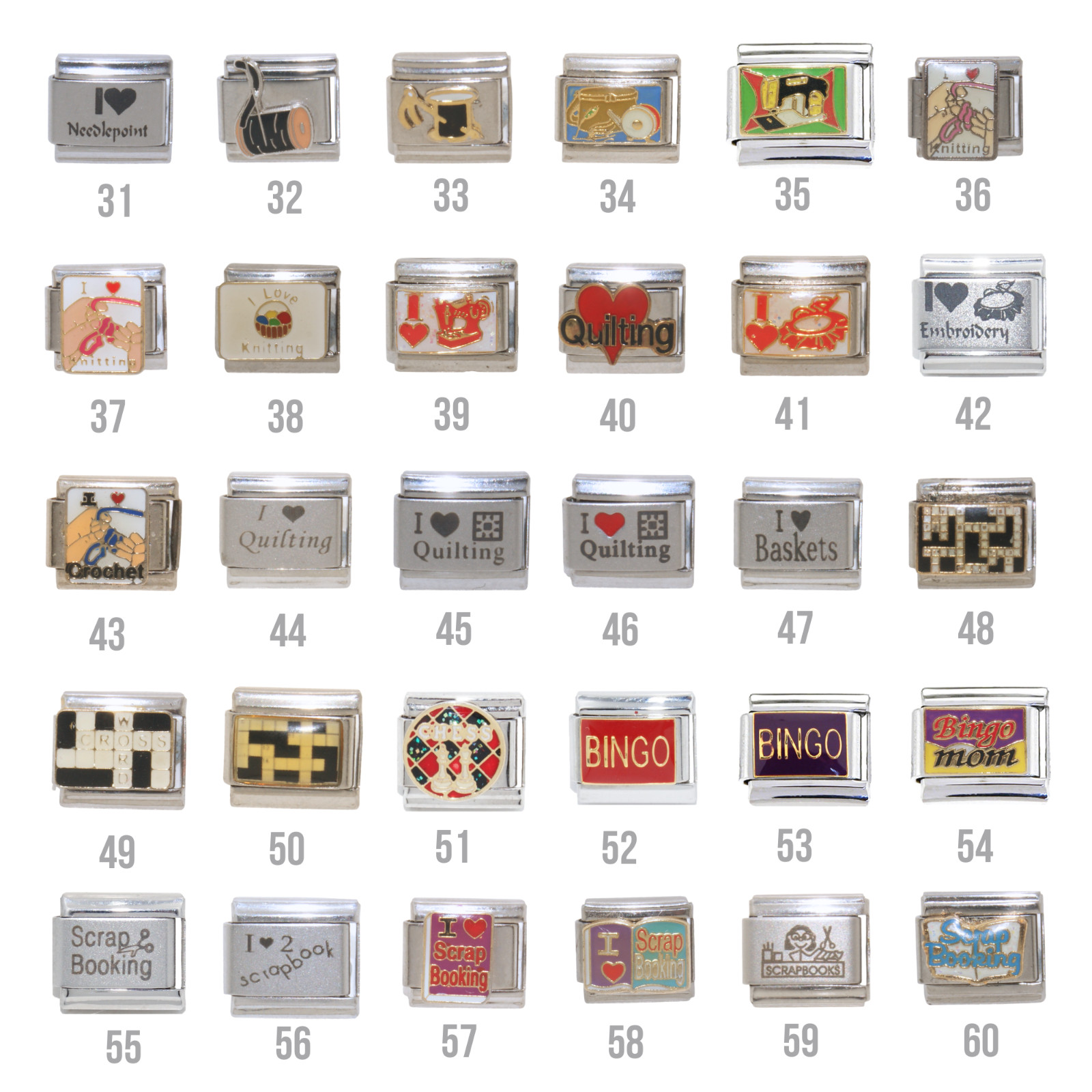 Various Hobbies 9mm Italian charms fits classic italian charm bracelet