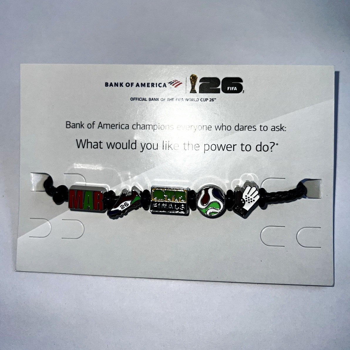 FIFA World Cup 26 MOROCCO Charm Bracelet Magnetic Closure