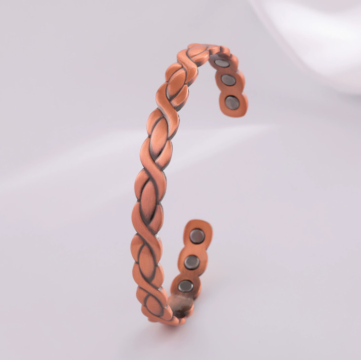 3X Ultra Strength Magnetic Pure Copper Bracelet Healing Arthritis Therapy Cuff